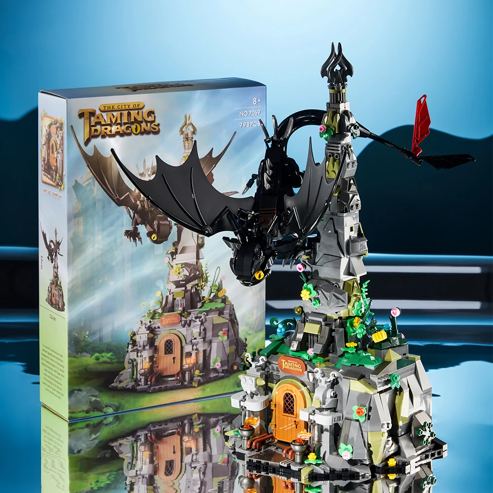 

Deke Creative DK7069 City of Taming the Dragon 998 Grain Collection Edition Assembly Building Block Ornament Gift Toys