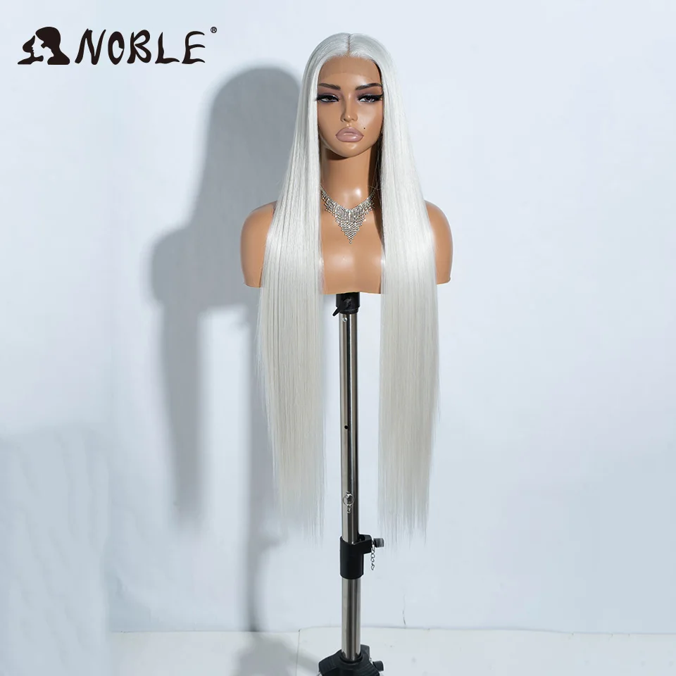 Edle Synthetische Lace-Front-Perücke für Cosplay, 38 Zoll, 13X4X1, Gerade Lace-Front-Perücken für Frauen, Blonde Perücken, Hochdichte Lace-Perücke – Detail 11