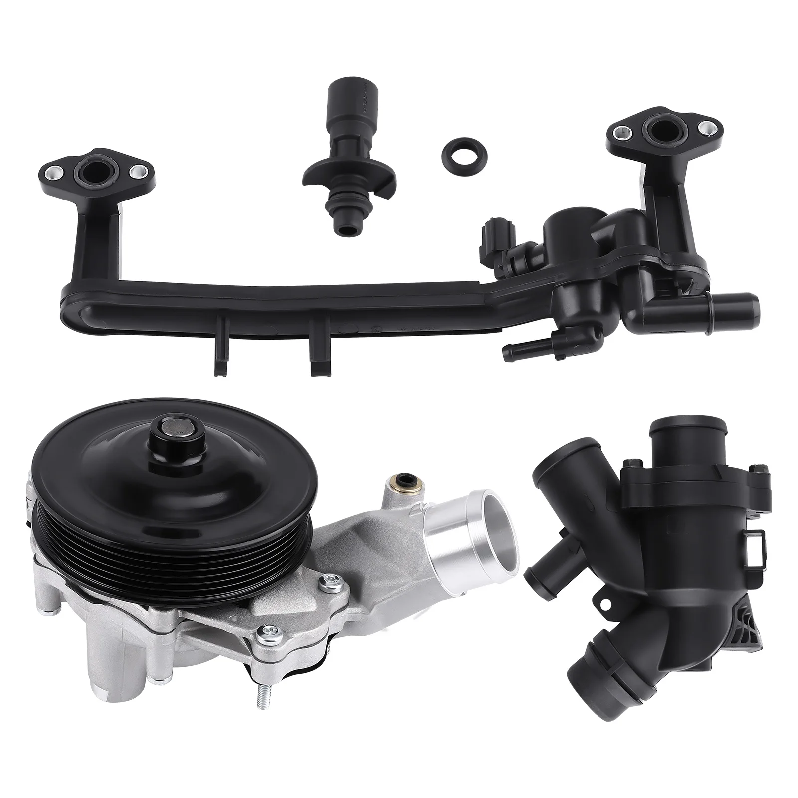 Water Pump Coolant Pipe Sensor Thermostat for Land Rover LR4 2010-2016 LR028136