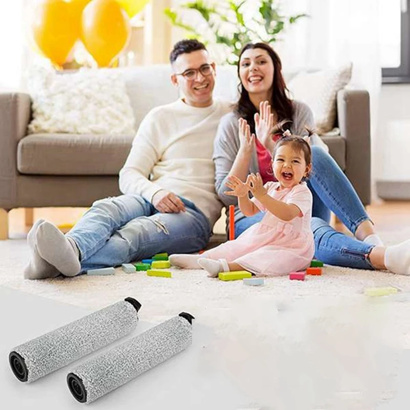 フロアスクラバークリーニングローラーブラシ、スペアパーツ、交換用アクセサリー、Tinecoフロアone s7,2個