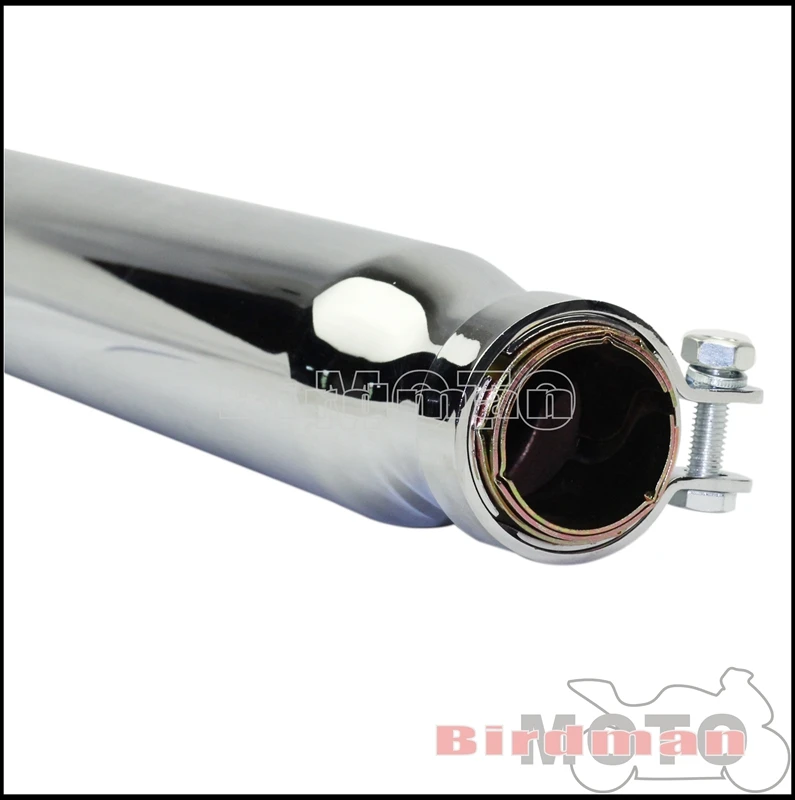 Universal Motorcycle 410mm Exhaust Muffler For Harley Suzuki VL 125 800 1500 Intruder Bobber Chopper Cafe Racer Silencer Pipe