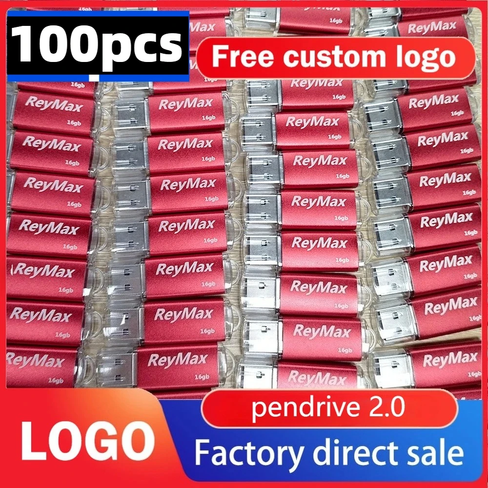 100pcs/lot free custom logo With USB Flash Drive 128GB 64GB 32GB 16GB 8GB 4GB 128M Pendrive 2.0 Fashion 9 Colors U Stick Gifts