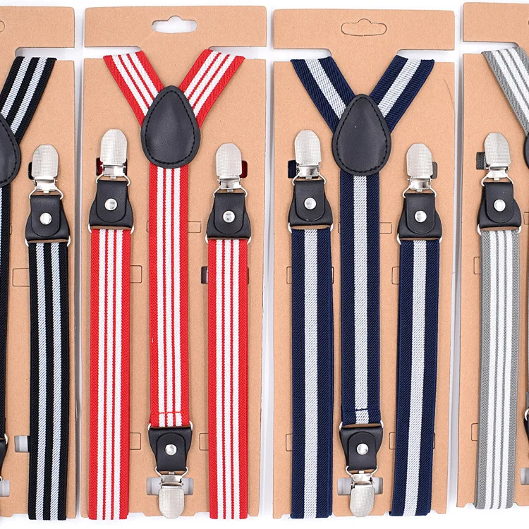 Suspenders Dress Belt Striped Men Women Adult Braces Leather Adjustable 3 Clips Male Pants Straps Jockstrap Hombre Suspensorios