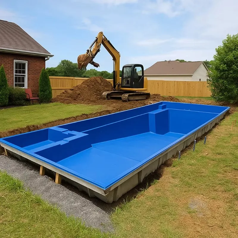 Customized Cheap S In Ground Modular Outdoor Jacuzzi Swimming Pool Spa House Family Prefab Fiberglass Swimming Pools For Sales