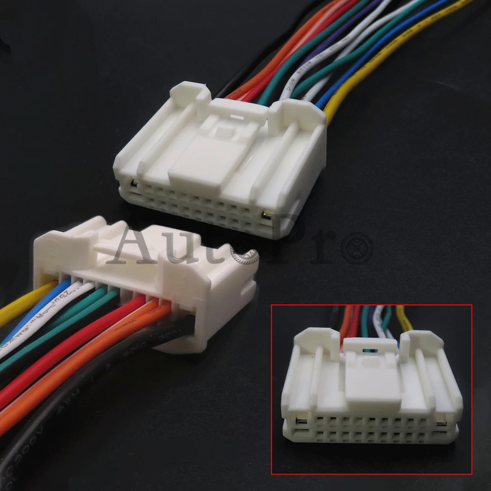 

1 Set 20 Hole AC Assembly Auto Stereo Radio CD Wire Harness Adapter Car Audio Horn ISO Connector Wire Plug For Nissan