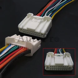 1 Set 20 Hole AC Assembly Auto Stereo Radio CD Wire Harness Adapter Car Audio Horn ISO Connector Wire Plug For Nissan
