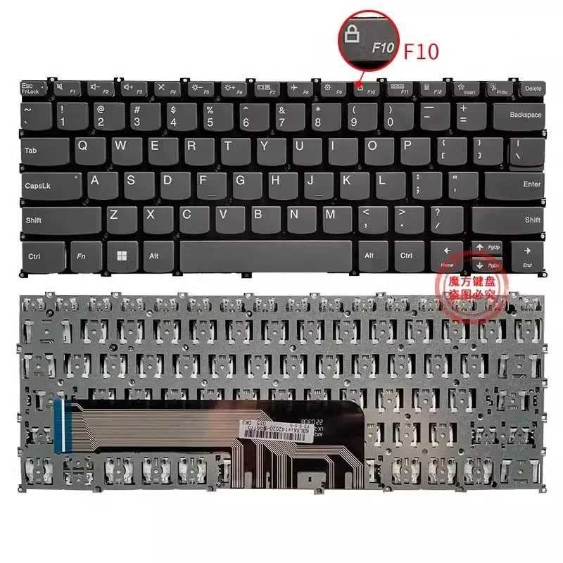 New US Keyboard for LENOVO IdeaPad 3-14ADA6 3-14ALC6 3-14ITL6 K4E-ARE120 Laptop English Keyboard Gray