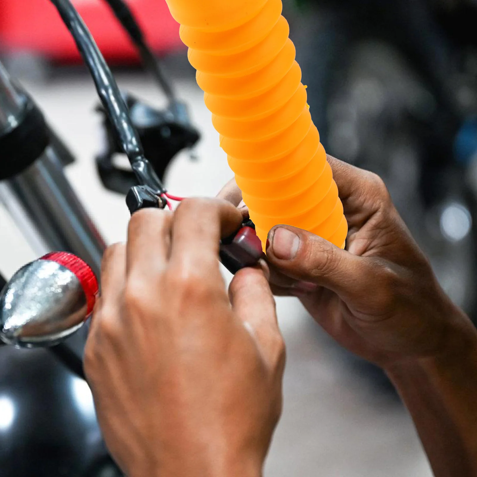 

Motorcycle Fork Cover Yellow Durable Universal Protector Front Dirt Bike Shock Absorber Guard Fork Boot Protector