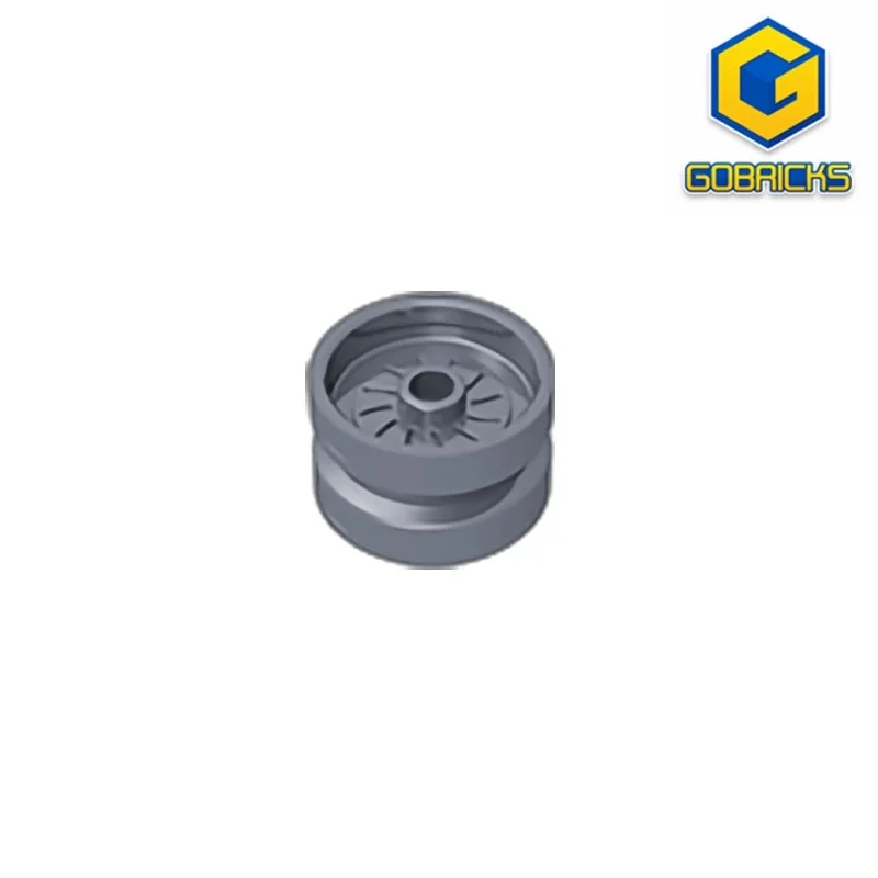 GDS-1490 Wheel 18mm D. x 12mm with Axle Hole and Stud, Solid Brake Rotor Lines  compatible with lego 18976