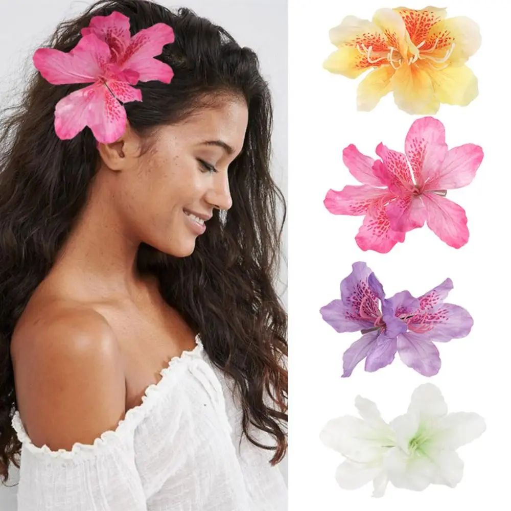 Tropical Canna Bohemia Flower Hair Clips Beach Headdress Hairpins Hair Accessories Headwear Barrette Women