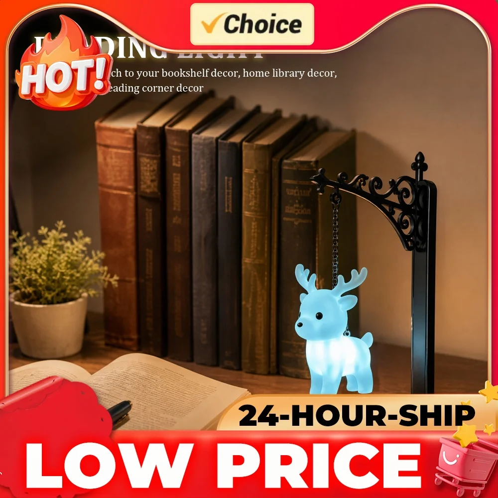 Magic Owl Bookend Shelf Lamp Iron Metal Book Organizer Vintage Decor Glowing Figurine for Home Library Reading Room Office