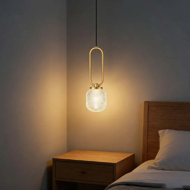 Luxury Metal Glass Coppery LED Decoration Chandelier Pendant Light For Living Room Bar Bedroom Dinning Room Lighting Fixtures