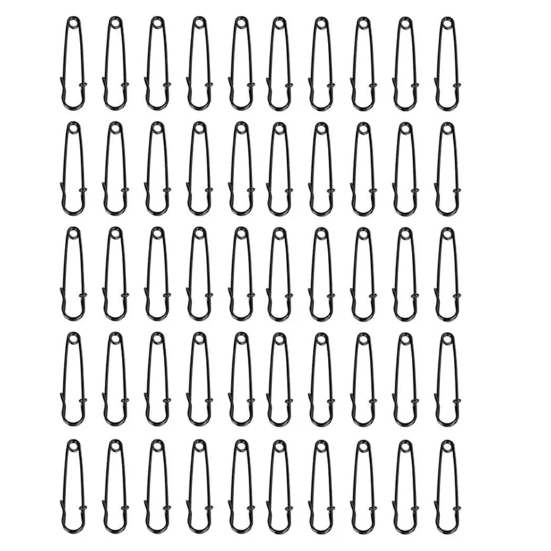 طقم دبوس أمان فولاذي شديد التحمل مقاس 2 بوصة A02M (50 قطعة) - أسود، مثالي للبطانيات والملابس والحرف اليدوية ومشاريع القماشية #5