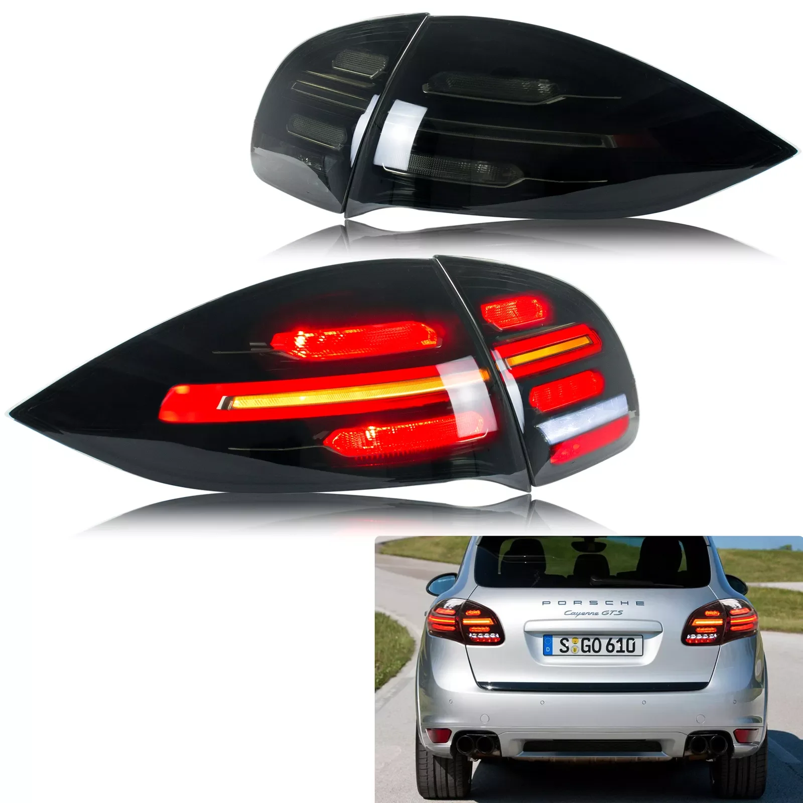 Auto Part LED Lamp Tail Light for Porsche Cayenne 958 2011 2012 2013 2014 Dynamic Turn Signal Tuning Assembly