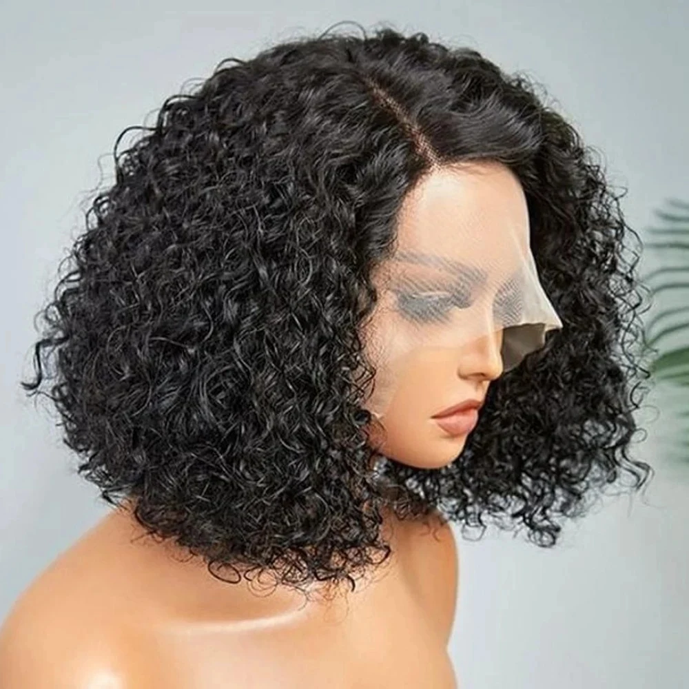 

Парик-каре с глубокой волной, 250% плотности, 13x4 HD, с кружевной передней частью, из натуральных бразильских волос, кудрявый, влажный и волнистый, для женщин