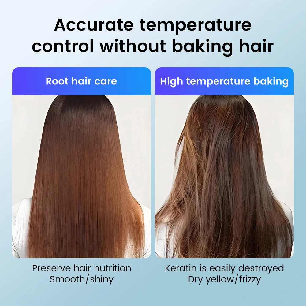 Secador de cabelo inteligente com alteração quente e fria, íon negativo, cuidados com os cabelos, tecnologia preta, baixo ruído, bico de ar de camada dupla