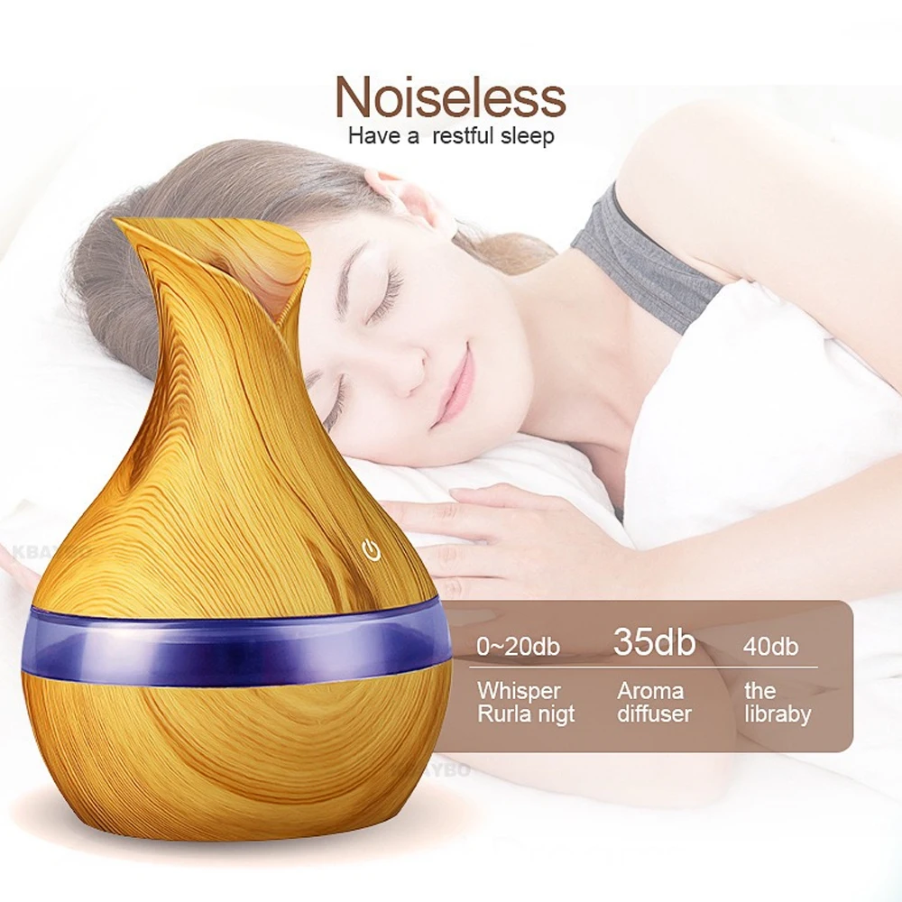 Cozy Vibe 300ml Remote Control Humidifier & Diffuser, 7-Color Mood Light, Ultra Quiet Auto Shut-Off, Sleep & Home Decor