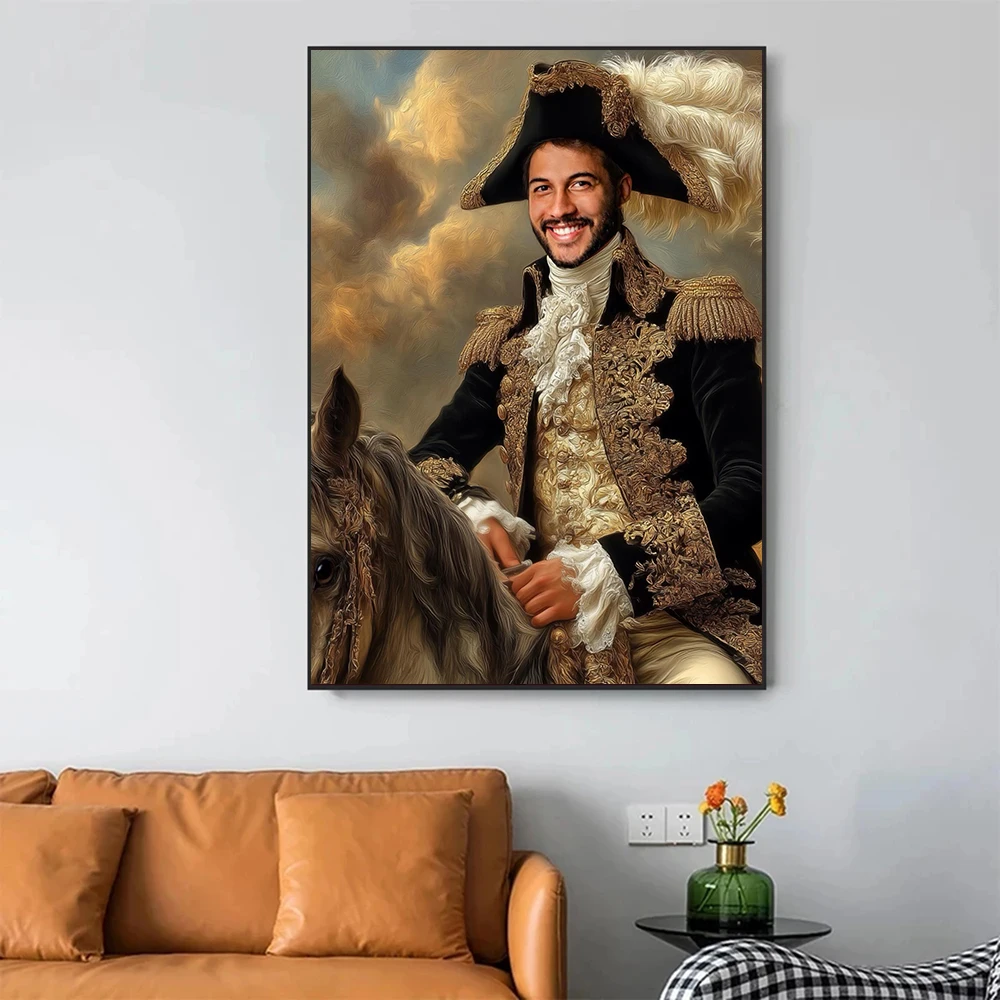 Custom Renaissance Royal Portrait Victorian Napoleon Historical King Art Poster Canvas Print Home Office Wall Decor Father Gift