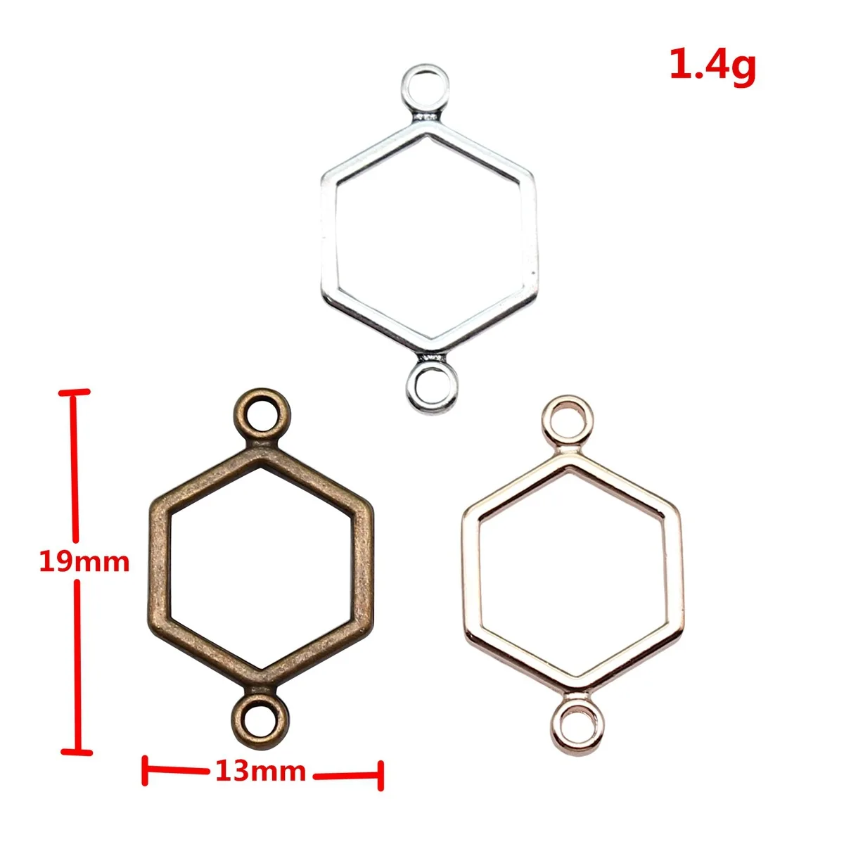 WYSIWYG 40pcs 19x13mm 5 Colors Trendy Honeycomb Connector Charms For Jewelry Making DIY Jewelry Findings