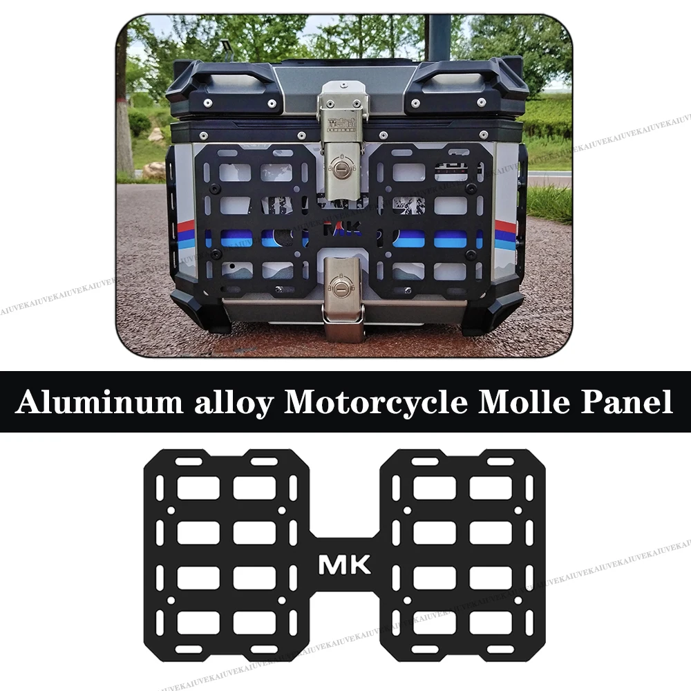 Motorcycle Molle Panel For Trunk Storage Aluminum alloy  Waterproof Tactical Universal Side Box Organizer Modular Storage