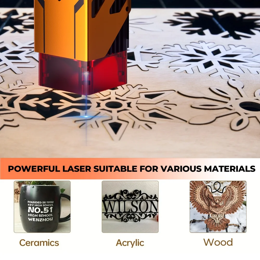 ACMER P1 S Pro حفارة بالليزر 10-20 واط رقيقة جدا القطع بالليزر آلة الحفر WIFI APP التحكم لخشب الأكريليك والزجاج والسيراميك #3