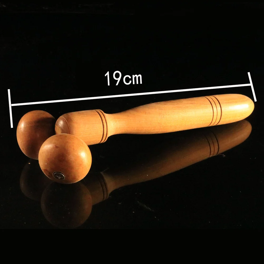 أسطوانة تدليك خشبية لاسترخاء الجسم بالكامل وتخفيف آلام الأنسجة العميقة وعصي تدليك للرقبة والكتف والساقين الخلفية #5