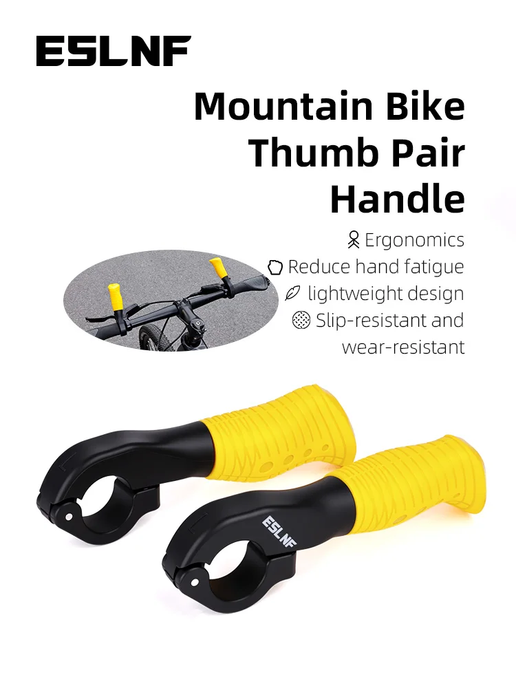 AliExpress NONE Anti-Slip Gray 22.2mm Ergonomic MTB Bar Ends Nylon Mini Thumb Grips Inner Bar Cover Mountain Bike Cycling Parts