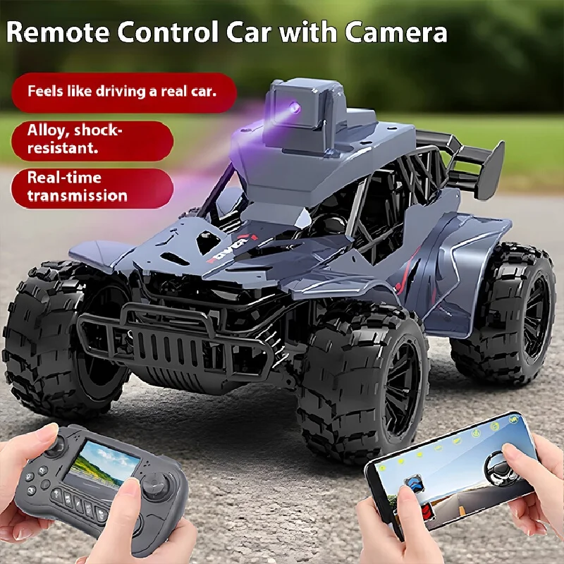 

High-Speed Alloy Wireless Remote Control Car With Screen And Camera Black Tech Boys Off-Road Vehicle Children's Toy