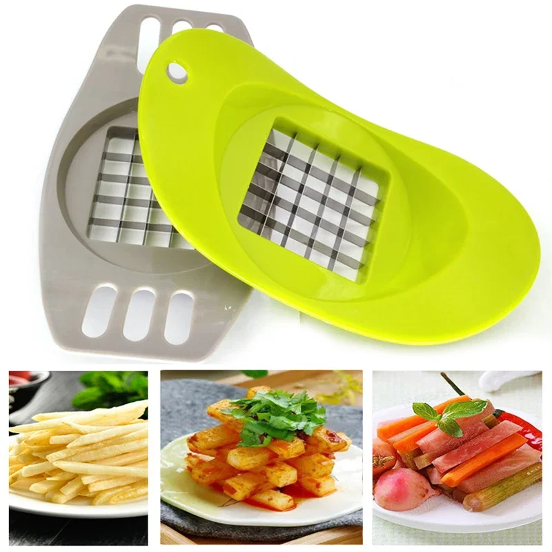 Cortador de patatas de acero inoxidable, rebanador de frutas y verduras, accesorios de cocina, herramientas para hornear patatas, utensilios para el