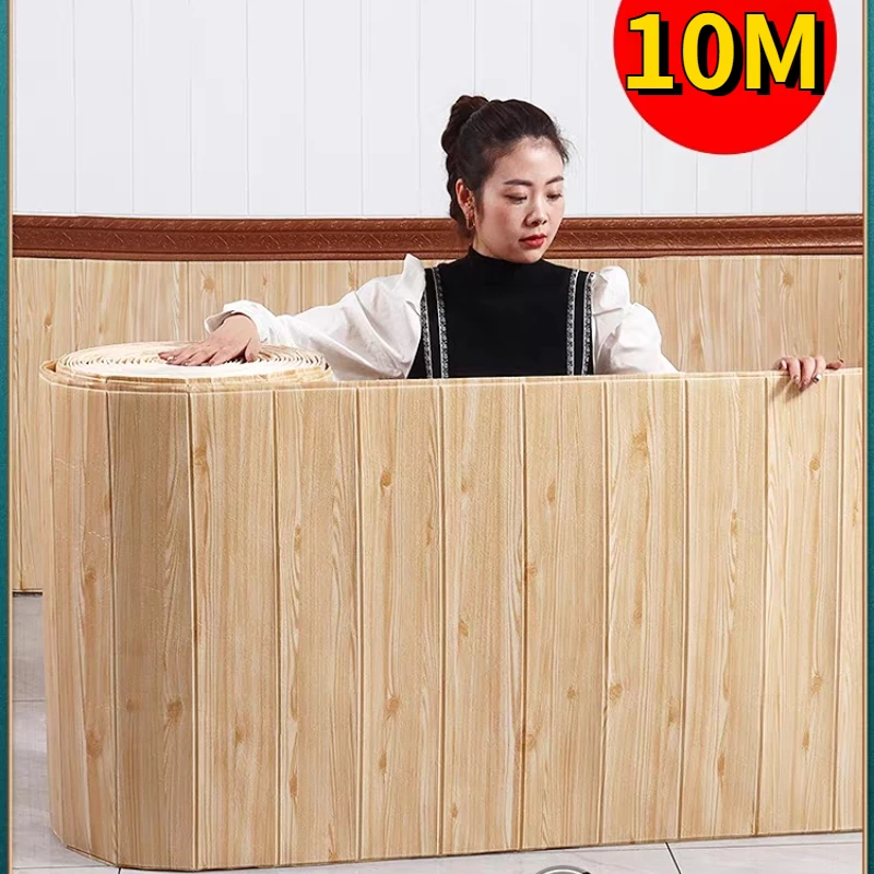 10m Wood Grain Stickers Wardrobe Cabinet Table Furniture Renovation Wallpaper Self Adhesive Waterproof Wall Papers Home Decor