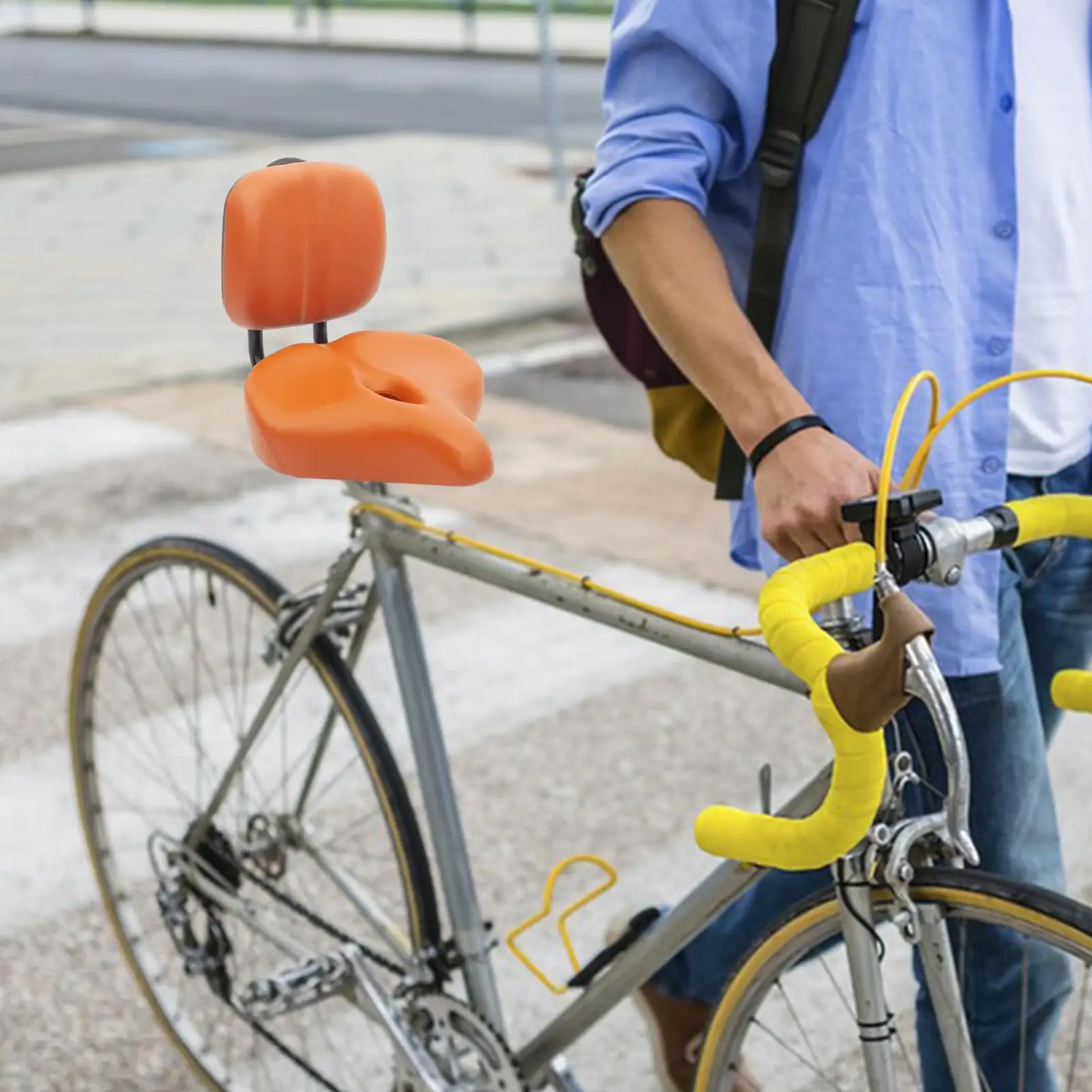 

Велосипедное сиденье, увеличенное и расширенное седло для электромобиля, амортизирующее седло из пены с эффектом памяти, седло для горного велосипеда со спинкой