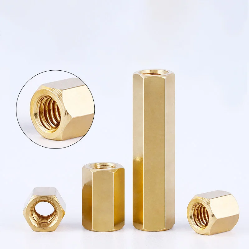 5~20Pcs Brass Standoff Spacer M2 M2.5 M3 M4 M5 M6 Hexagonal Stud Spacer Hollow Pillars Female Thread