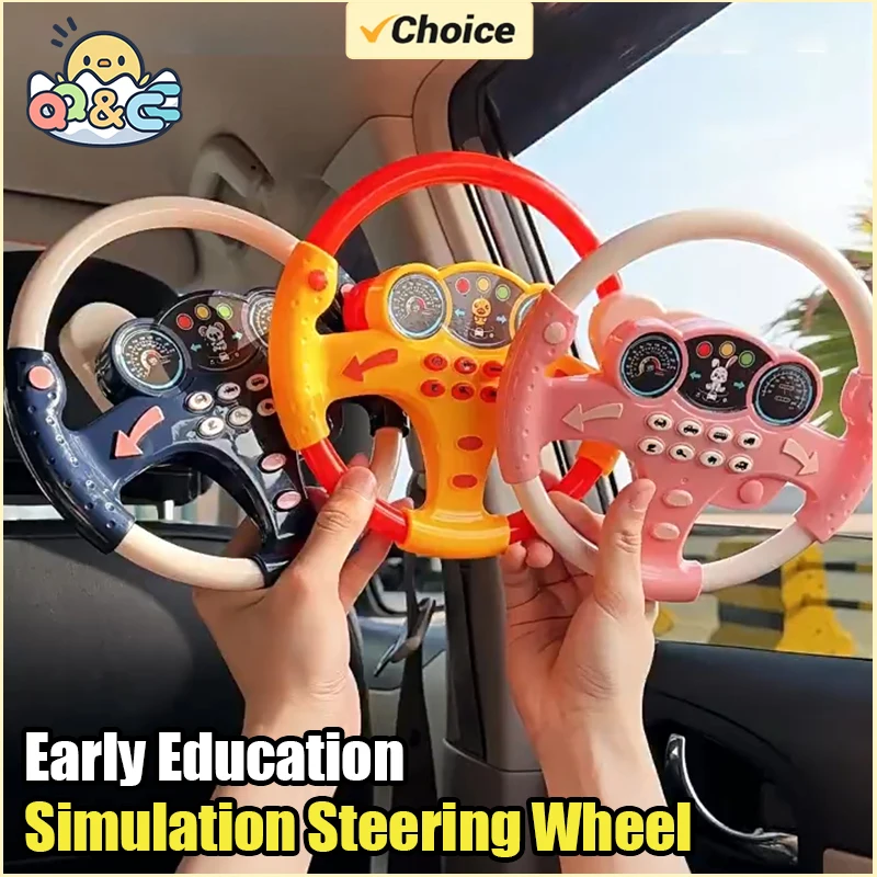 

Children's Simulation Steering Wheel Toy Early Education Simulated Driving Controller Sound Puzzle Enlightenment Toys for Kids