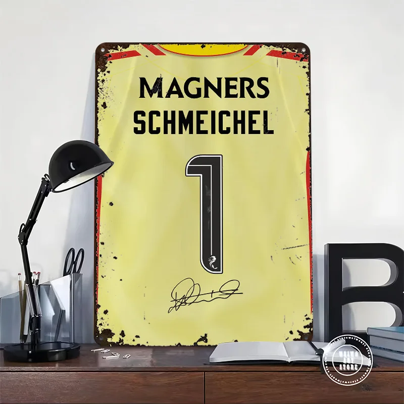 KasperSchmeichel Celtic 2025/26 Shirt Number 1 Poster Retro 3D Printed Metal Signs Customized Wall Hanging Gift for Office Decor