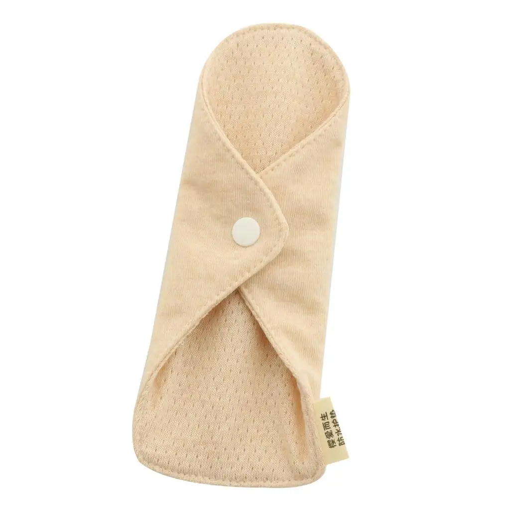 Organic Cotton Menstrual Pads Reusable Cloth Sanitary Napkin for Women Postpartum Light Bleed Protection Panty Liners
