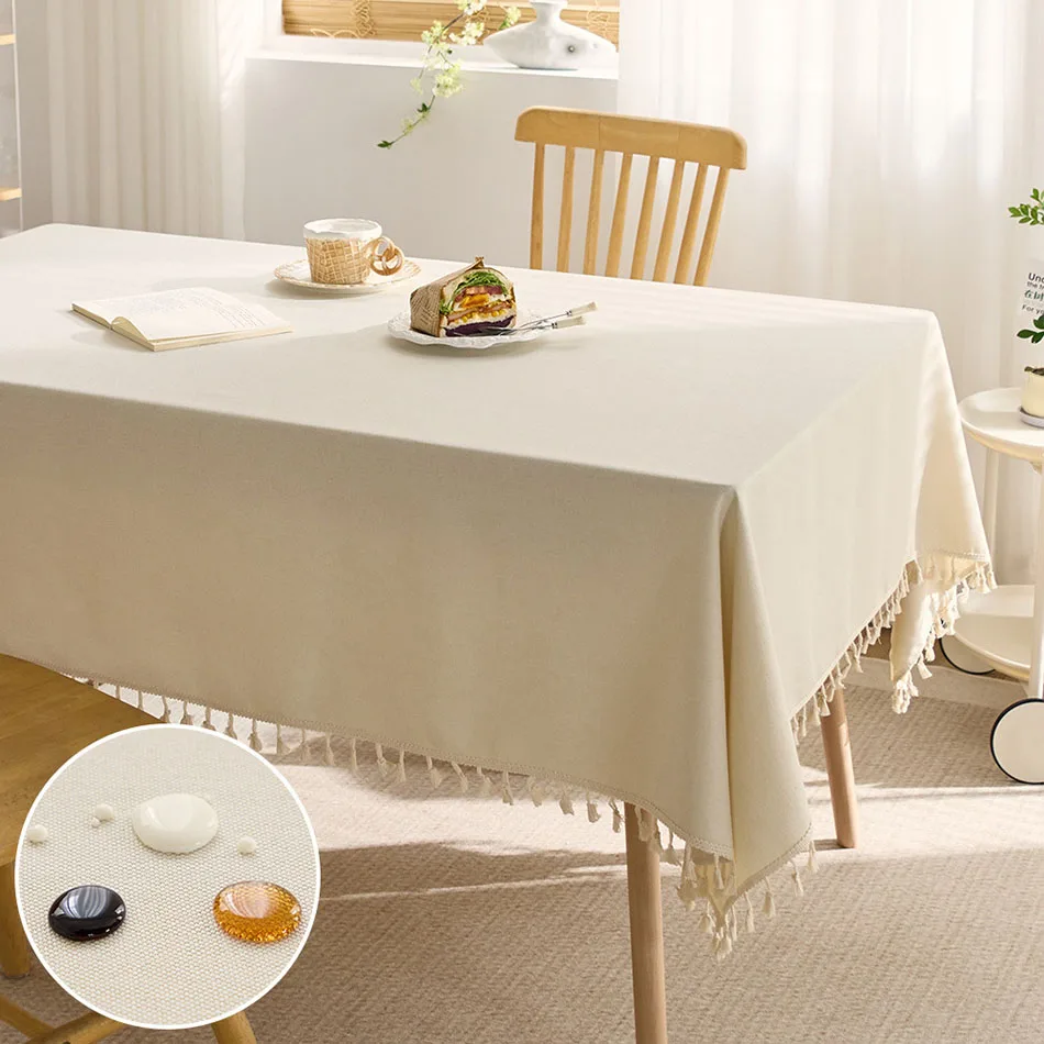 Home Table Cloth Waterproof and Stainproof European Style Rectangle Fabric Tablecloth Hotel Restaurant Tablecloth