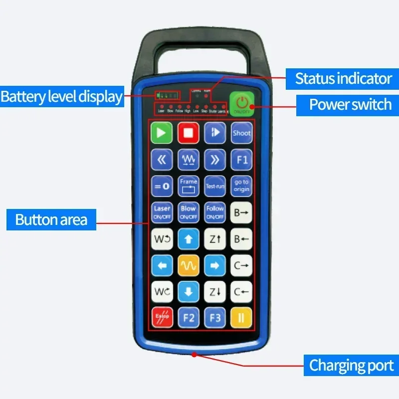 In stock PHB10 WiXHC CNC Wireless Remote Controller Programmable Remote Control for Machines Cutting and Engraving Type-C