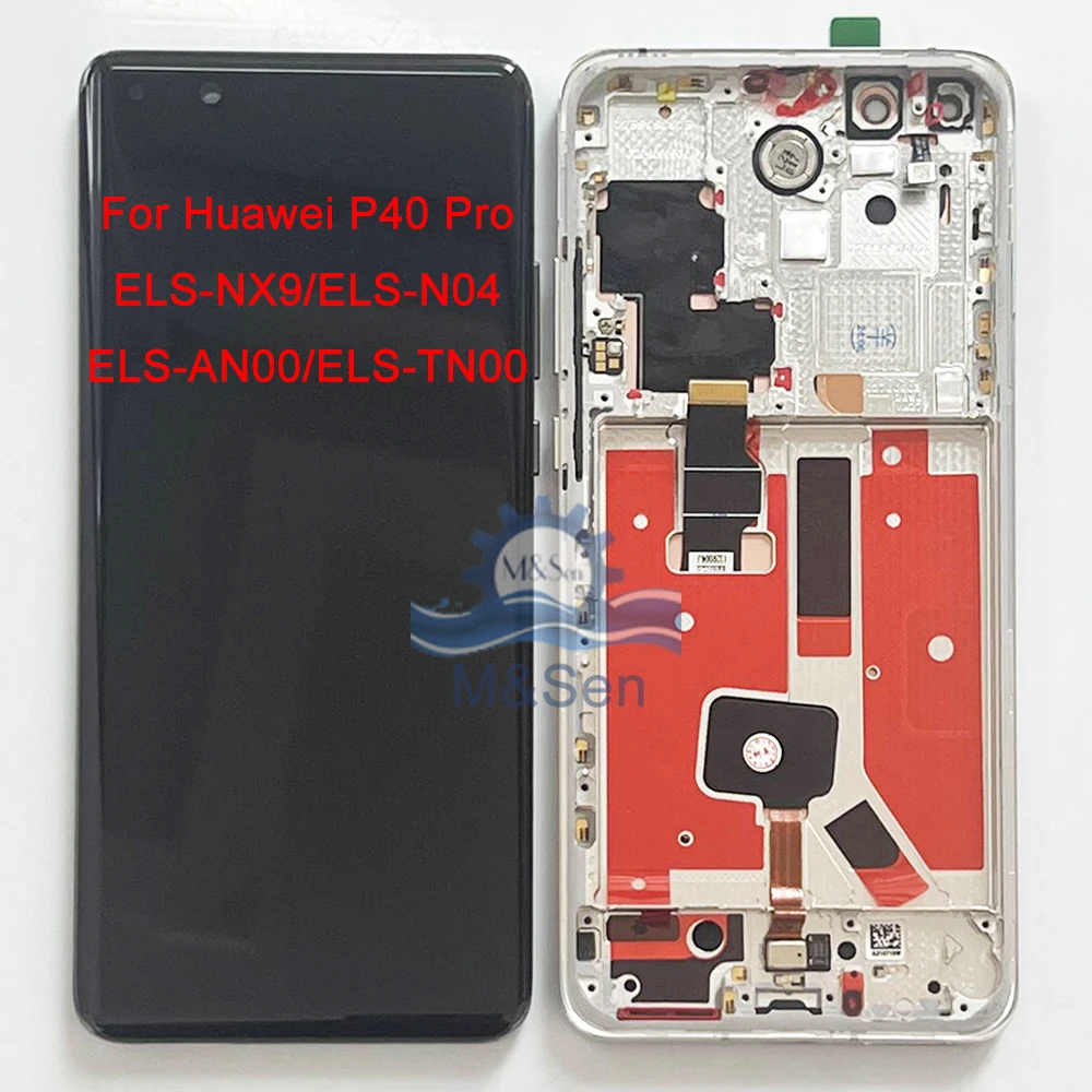 6.58\' Original For Huawei P40 Pro LCD ELS-NX9 ELS-N04 Display Screen Touch For Huawei P30 Pro VOG-L29 VOG-L09 Frame