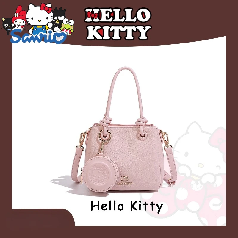 

Hello Kitty New Women's Handbag Luxury Brand Original Women's Shoulder Bag Cartoon Fashion Mini 2-piece Women's Bag High Quality