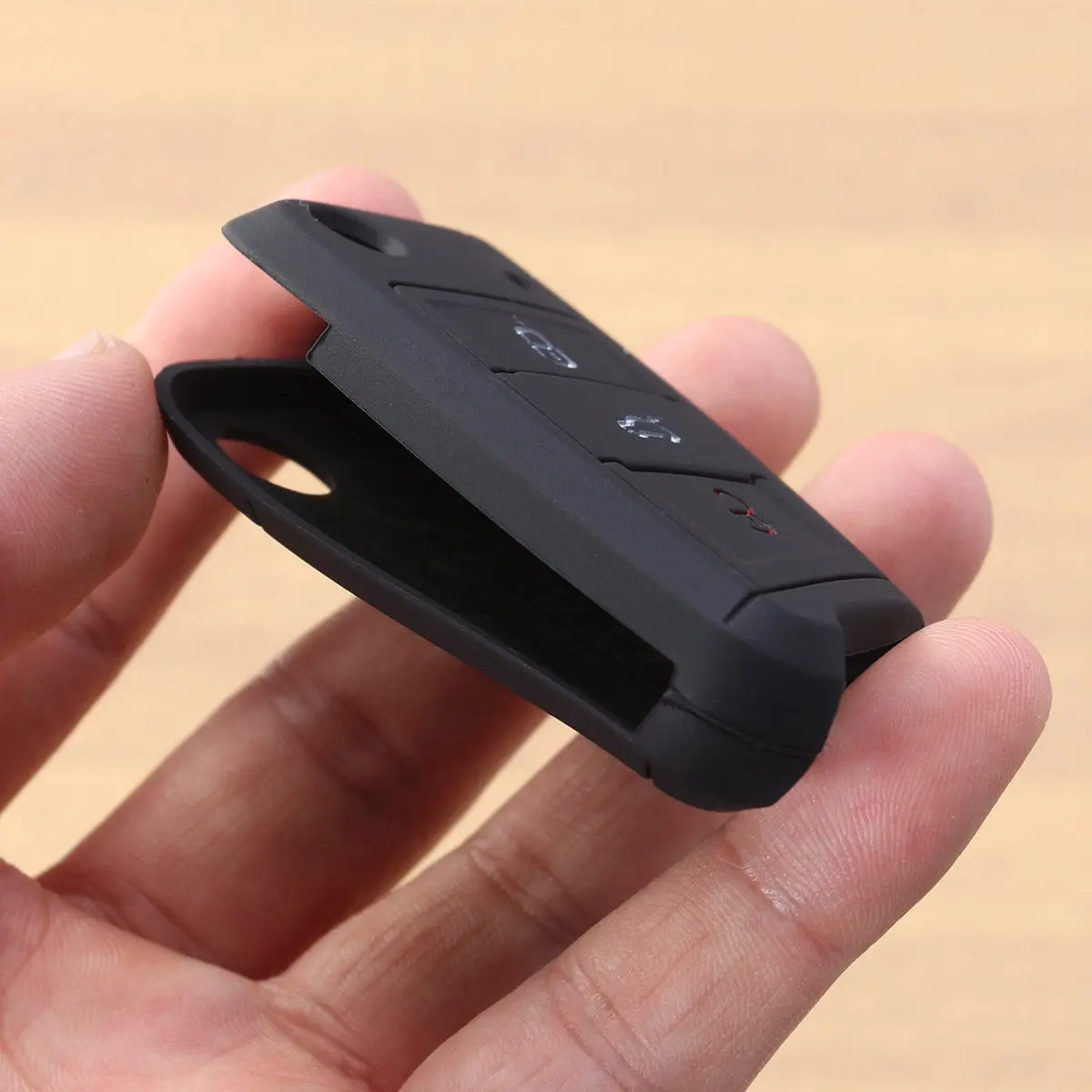 Silicone Key Case Cover Black Car Key Case for Series Collision Cushion Protection Scratch Resistant Car Accessories