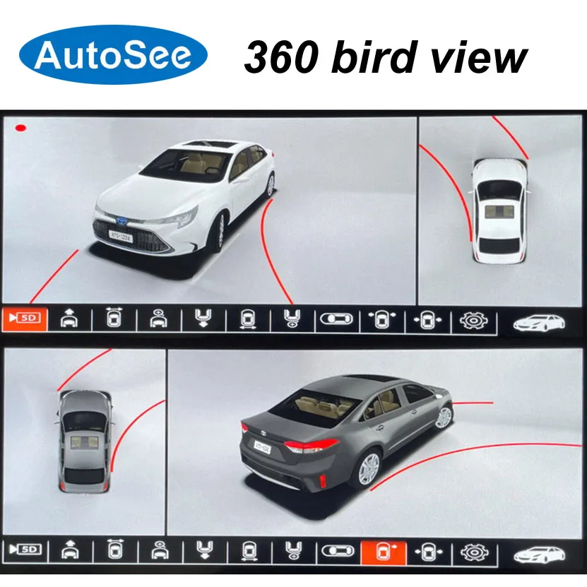 

suit original OEM monitor 2023 for Toyota Levin 360° camera 3D bird eye Panoramic view Front rear side Surround parking reverse