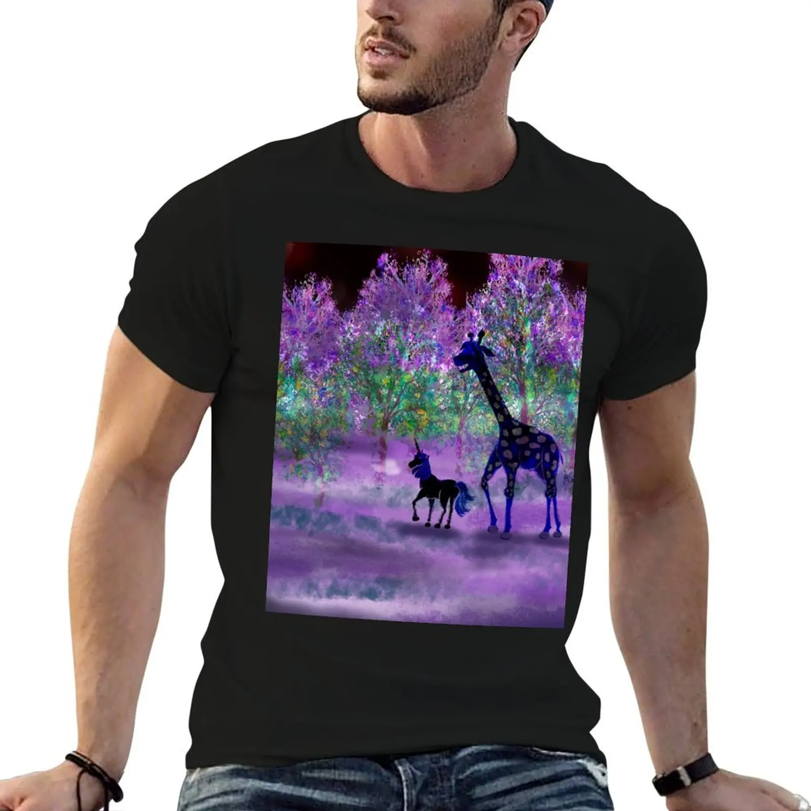 

Timmy and the Unicorn T-Shirt graphic tee shirt custom t shirt Anime t-shirt t shirts for men