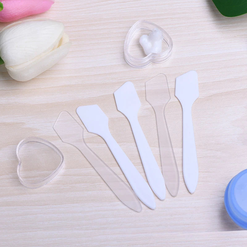 100pcs Cream Sub-packing Spoon Small Transparent Pick Stick Sub-packing Tool Cosmetic Accessories for Mask and Face Cream