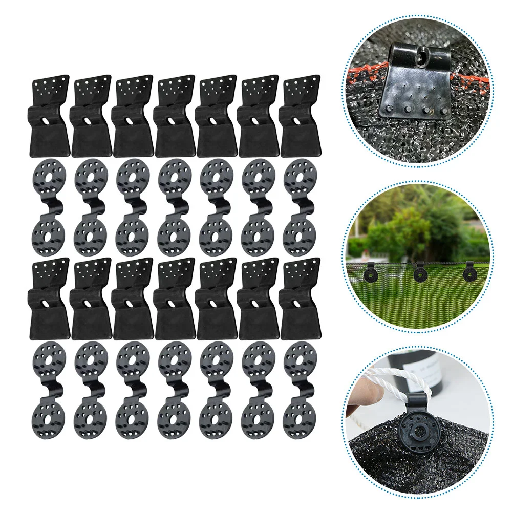

30 Pcs Plant Shade Net Clip Non Slip Sunshade Clamp Reusable Black Fixing Film Agricultural Mesh Buckle