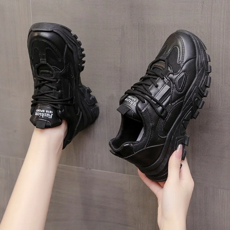 Women Platform Sneakers New Style Woman Shoes Students Shoes Lace Up Thick Sole Fashion Sports Shoes Ladies Casual Loafers 2022