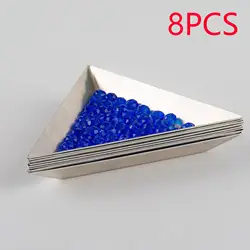 8 Pieces Triangle Sorting Trays Triangle Sorting Storage Plates Art Tray for Beading Rhinestones Gems Jewelery Making Painting