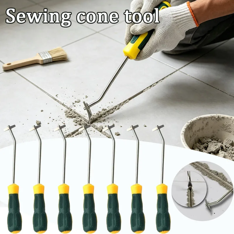 1-5PCS Grout Removal Tool Diamond Groove Scraper Tile Joint Cleaning Tool Caulking Removal Tool for Grout Work