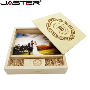 JASTER (1 PCS Free Logo) Einzelfoto Einzigartiges Holzalbum USB + Box USB -Flash -Laufwerk 8 GB 32 GB 64 GB 128 GB Fotografie 11 Hauptverkaufsverpackungen - №4