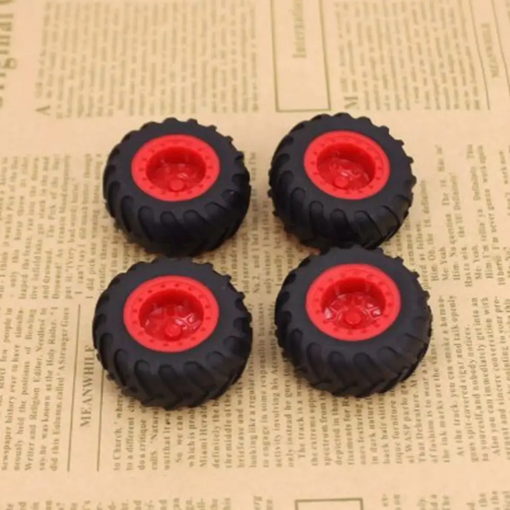 New Diameter 30 Holes 2mm Four-wheel Toy Accessories Black Drive Car Wheels DIY Parts Plastic Wheel