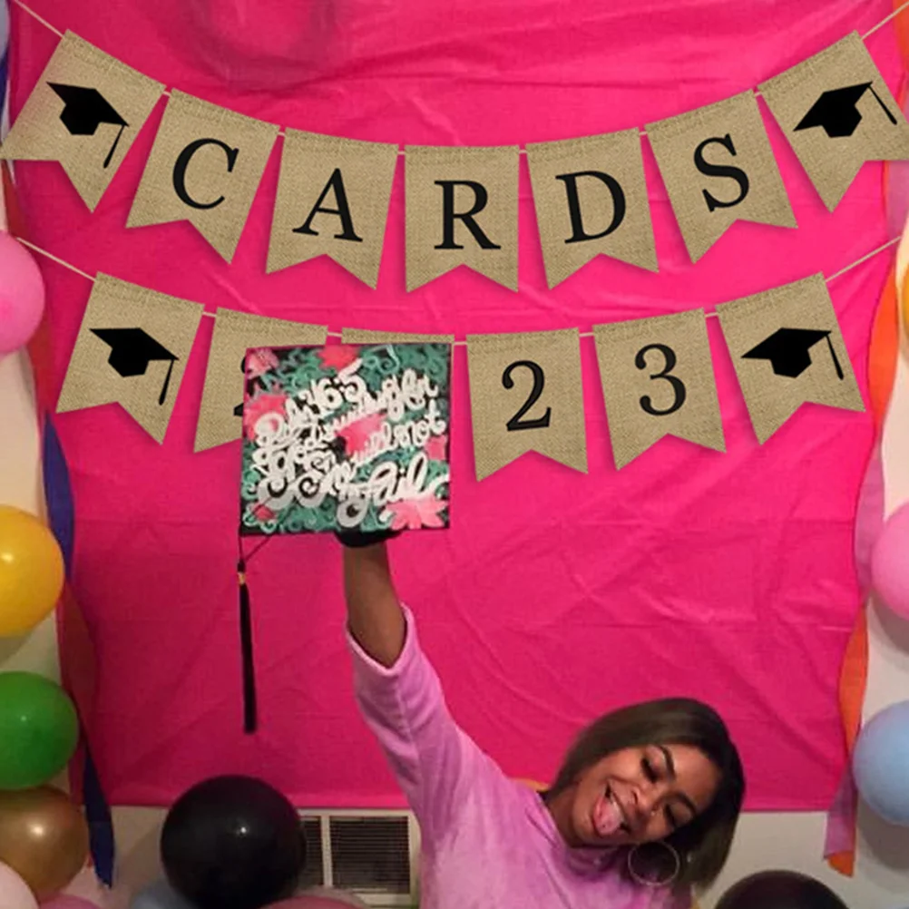 

1Set Graduation Party Banner 2023 Grads Hanging Decorative Banner Backdrop Photo Prop Yard Party Decor Photo Prop
